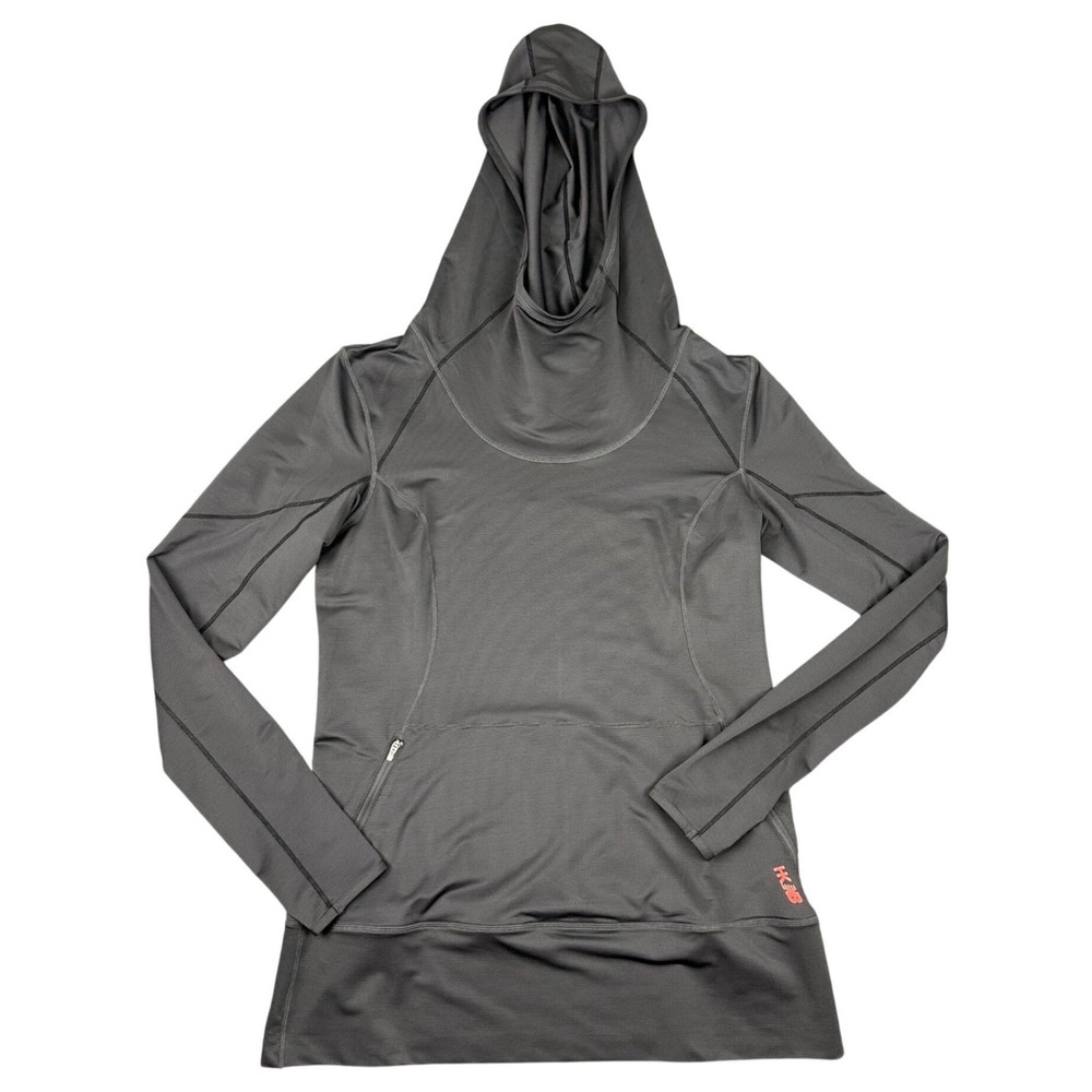 Heidi Klum x New‎ Balance Running Hoodie Womens L Gray Scuba Performance Stretch